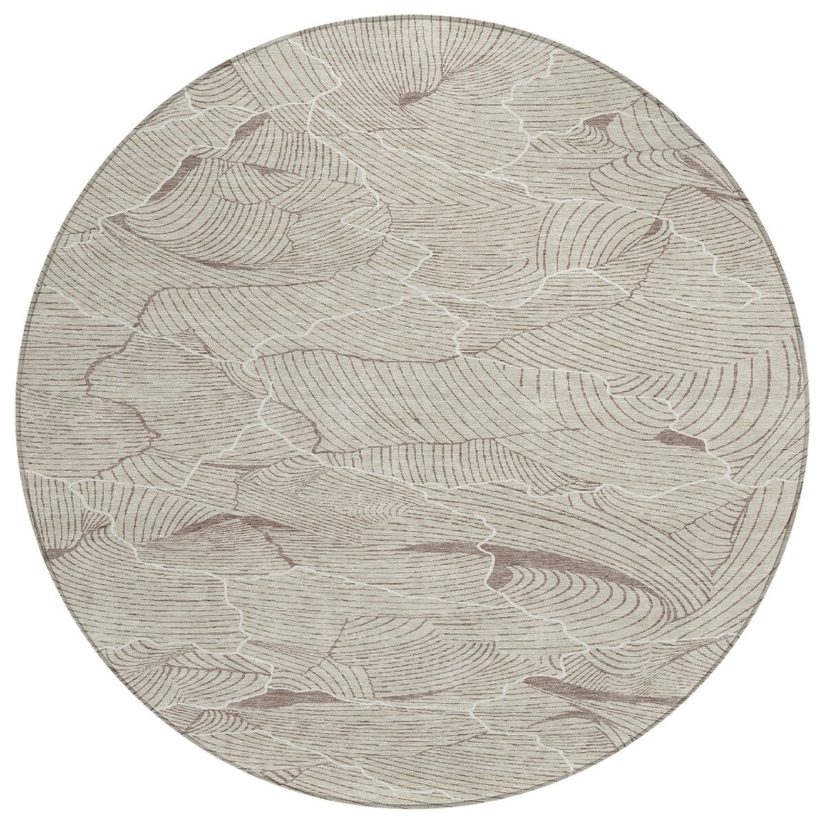 Machine Washable Indoor/ Outdoor Abstract Crackle Chantille Rug