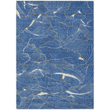 Machine Washable Indoor/ Outdoor Abstract Crackle Chantille Rug