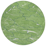 Machine Washable Indoor/ Outdoor Abstract Crackle Chantille Rug