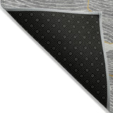 Machine Washable Indoor/ Outdoor Abstract Crackle Chantille Rug