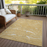 Machine Washable Indoor/ Outdoor Abstract Crackle Chantille Rug