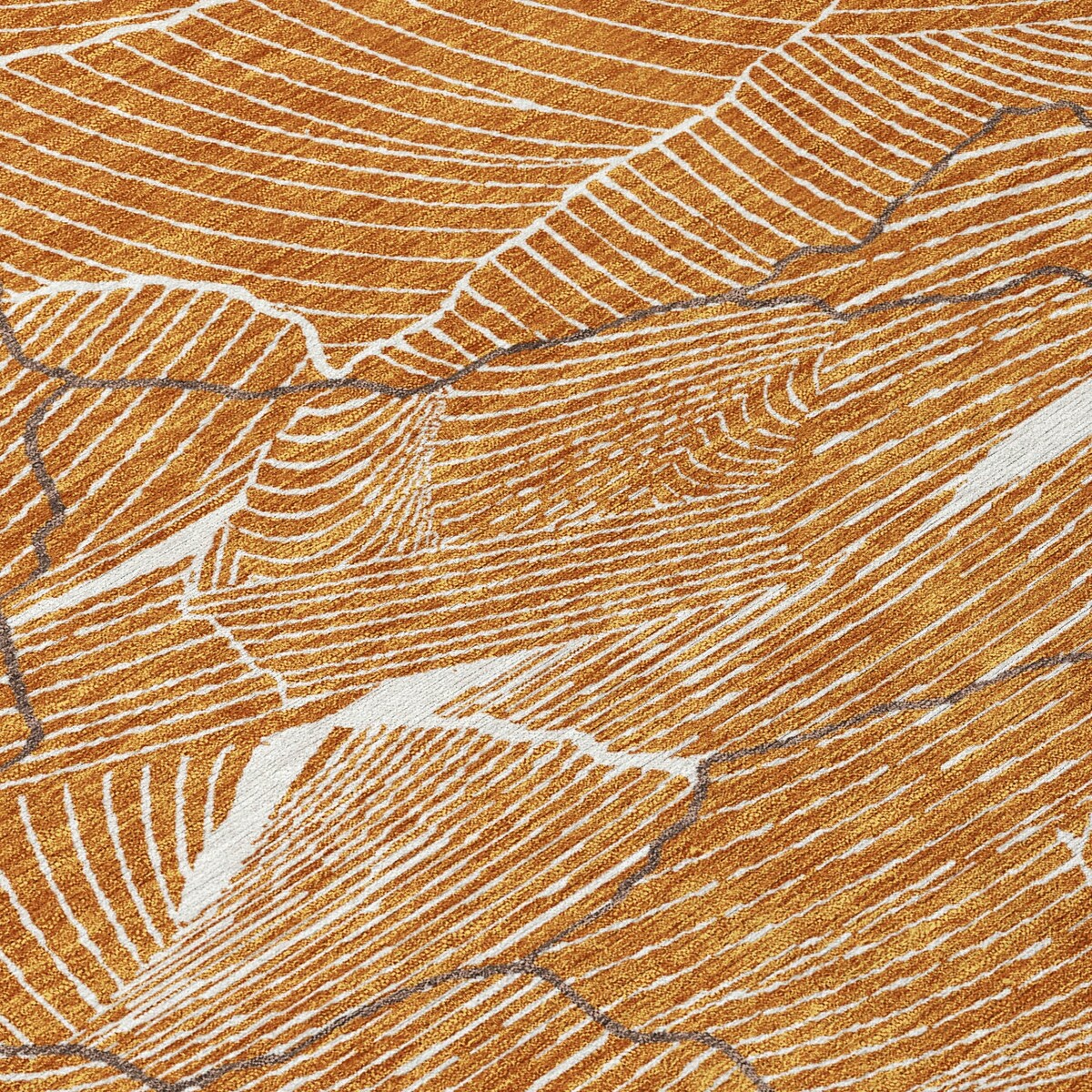 Machine Washable Indoor/ Outdoor Abstract Crackle Chantille Rug