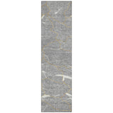 Machine Washable Indoor/ Outdoor Abstract Crackle Chantille Rug