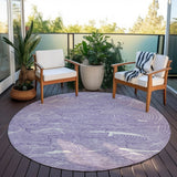 Machine Washable Indoor/ Outdoor Abstract Crackle Chantille Rug