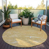 Machine Washable Indoor/ Outdoor Abstract Crackle Chantille Rug