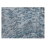 Machine Washable Indoor/ Outdoor Abstract Flow Chantille Rug