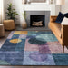 Machine Washable Indoor/ Outdoor Abstract Geo Chantille Rug