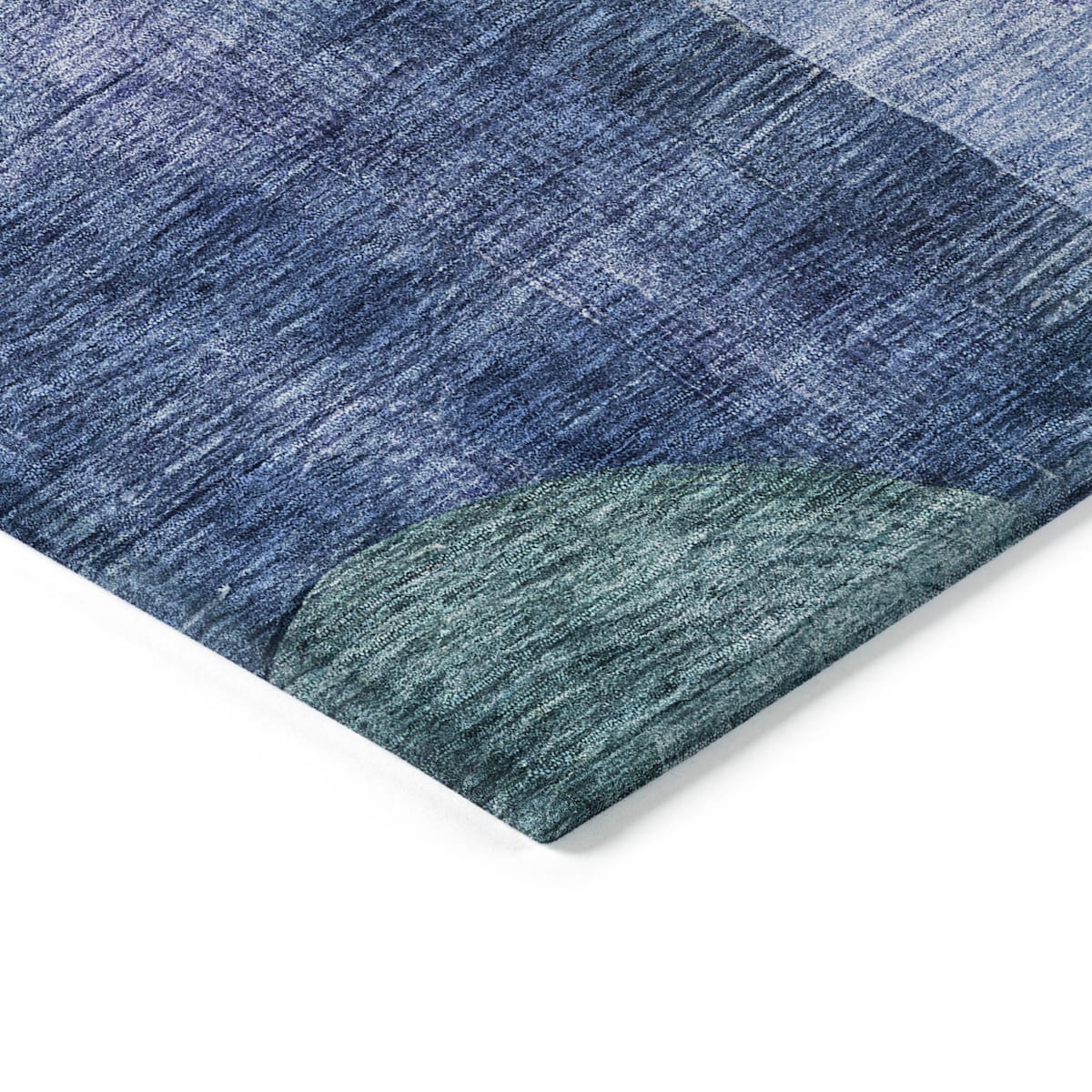 Machine Washable Indoor/ Outdoor Abstract Geo Chantille Rug