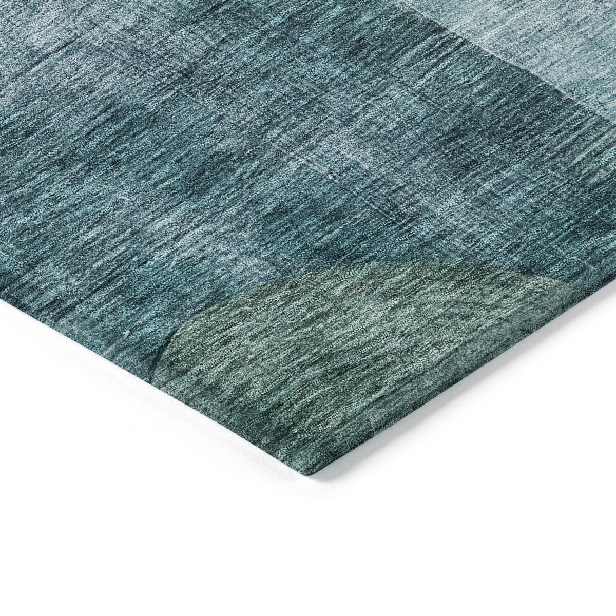 Machine Washable Indoor/ Outdoor Abstract Geo Chantille Rug