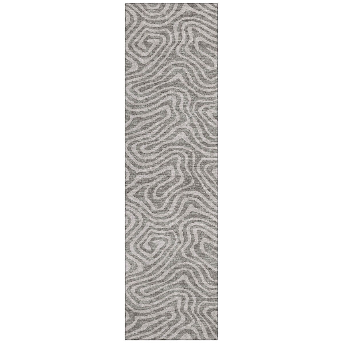 Machine Washable Indoor/ Outdoor Abstract Modern Chantille Rug