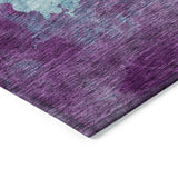 Machine Washable Indoor/ Outdoor Abstract Modern Chantille Rug