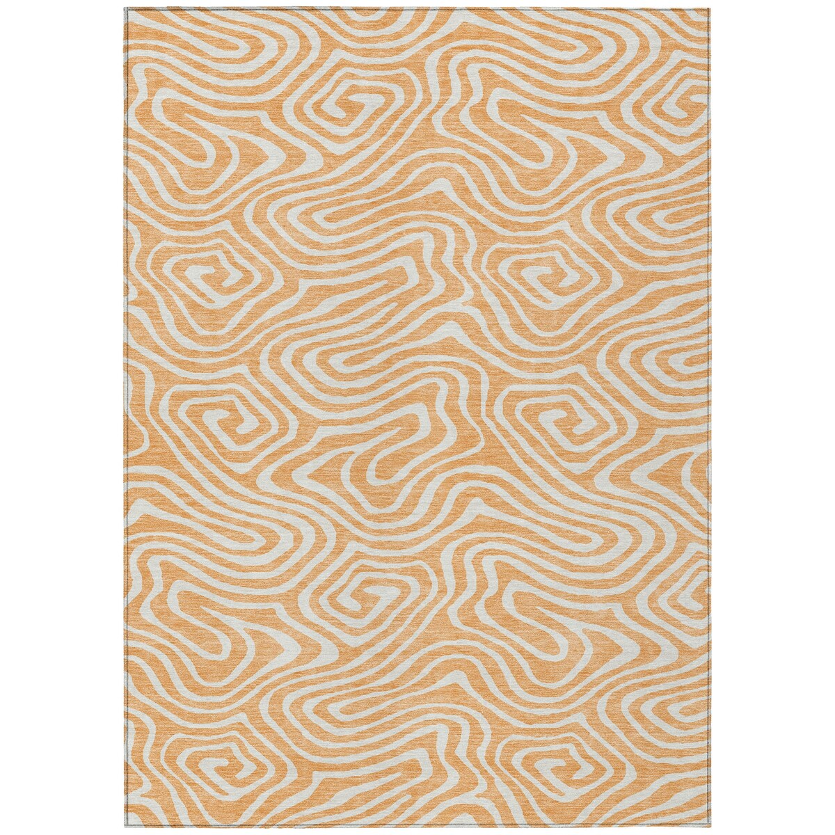 Machine Washable Indoor/ Outdoor Abstract Modern Chantille Rug
