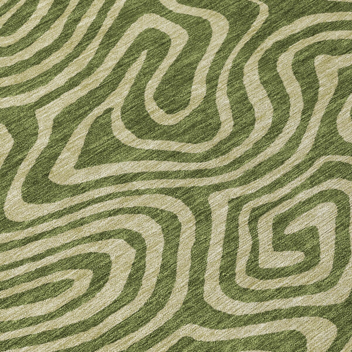 Machine Washable Indoor/ Outdoor Abstract Modern Chantille Rug