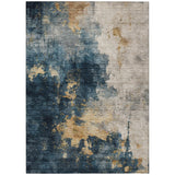 Machine Washable Indoor/ Outdoor Abstract Modern Chantille Rug