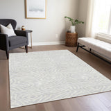 Machine Washable Indoor/ Outdoor Abstract Modern Chantille Rug