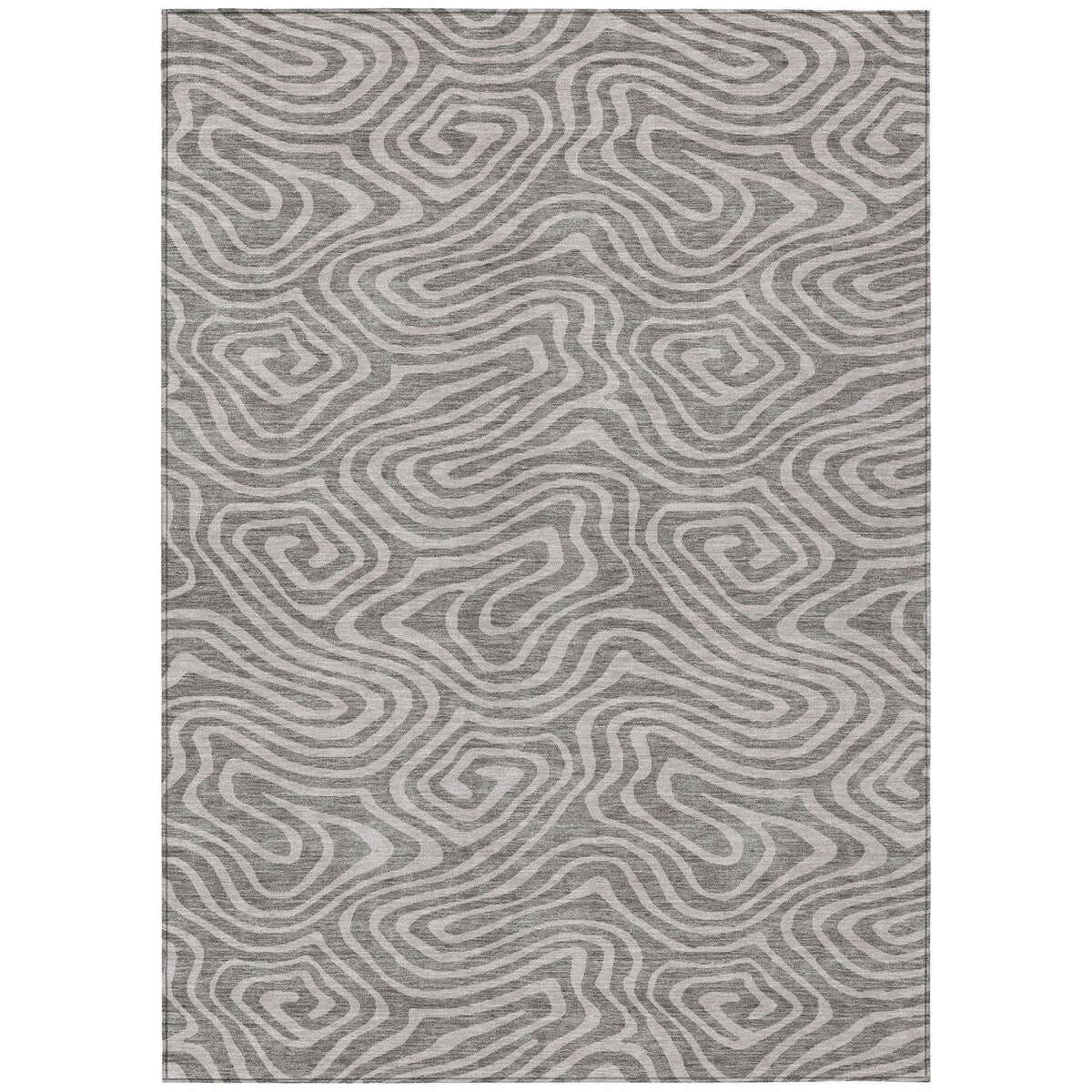 Machine Washable Indoor/ Outdoor Abstract Modern Chantille Rug