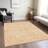 Machine Washable Indoor/ Outdoor Abstract Modern Chantille Rug