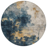 Machine Washable Indoor/ Outdoor Abstract Modern Chantille Rug