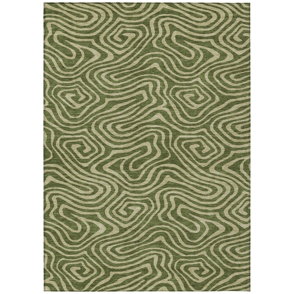 Machine Washable Indoor/ Outdoor Abstract Modern Chantille Rug