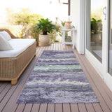 Machine Washable Indoor/ Outdoor Abstract Modern Chantille Rug