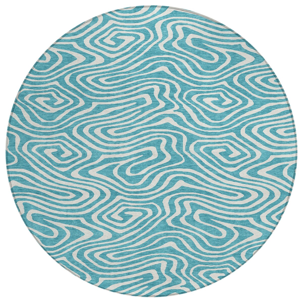 Machine Washable Indoor/ Outdoor Abstract Modern Chantille Rug