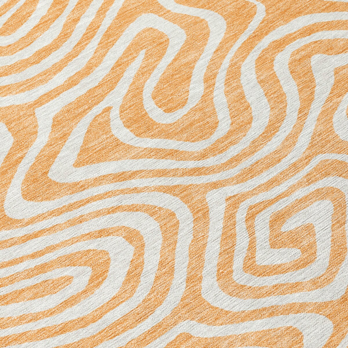 Machine Washable Indoor/ Outdoor Abstract Modern Chantille Rug