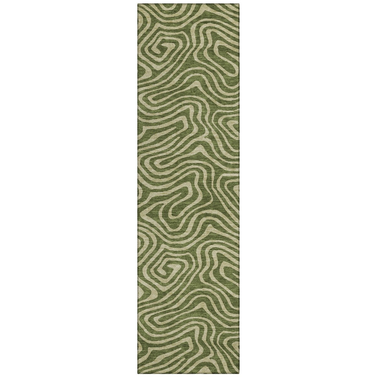 Machine Washable Indoor/ Outdoor Abstract Modern Chantille Rug