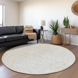 Machine Washable Indoor/ Outdoor Abstract Modern Chantille Rug
