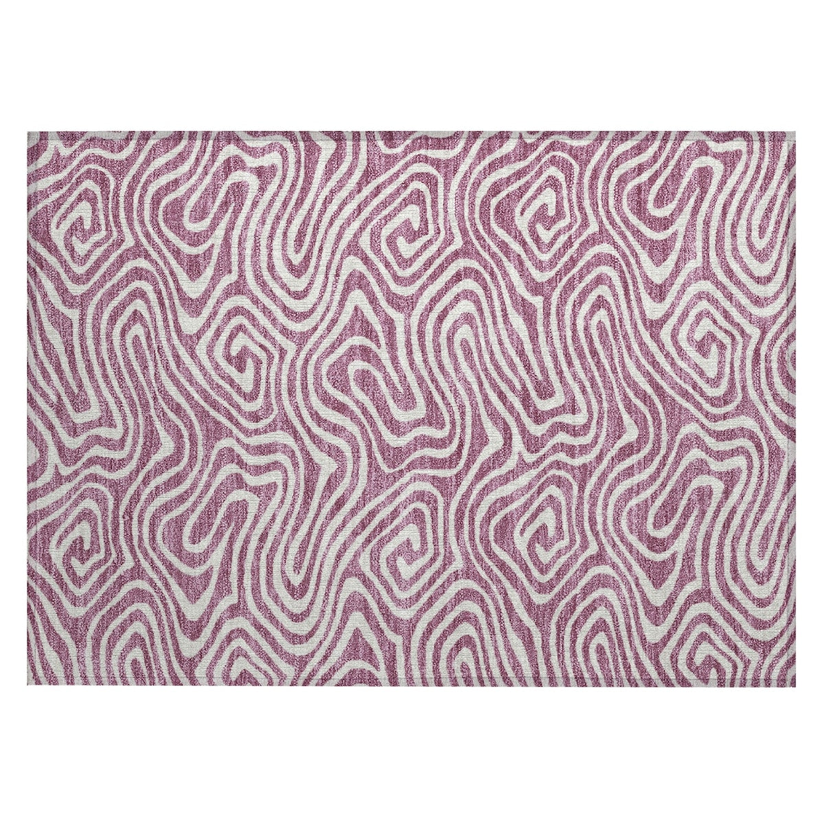 Machine Washable Indoor/ Outdoor Abstract Modern Chantille Rug