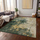 Machine Washable Indoor/ Outdoor Abstract Modern Chantille Rug