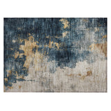 Machine Washable Indoor/ Outdoor Abstract Modern Chantille Rug