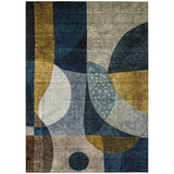 Machine Washable Indoor/ Outdoor Abstract Modern Chantille Rug