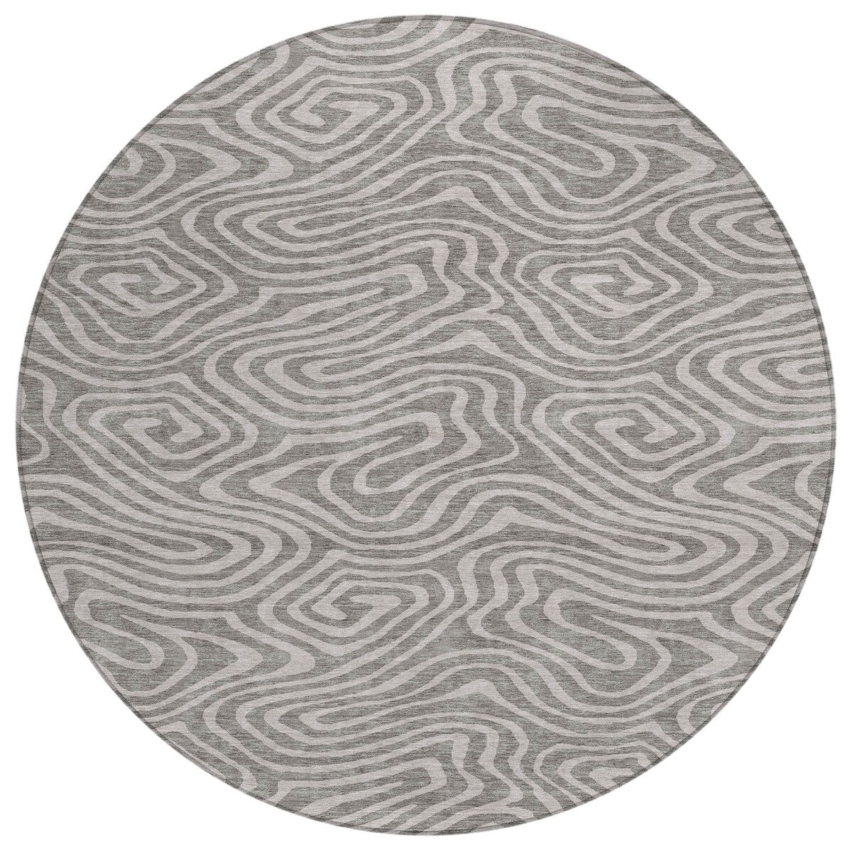 Machine Washable Indoor/ Outdoor Abstract Modern Chantille Rug
