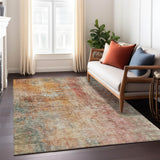 Machine Washable Indoor/ Outdoor Abstract Modern Chantille Rug