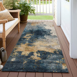 Machine Washable Indoor/ Outdoor Abstract Modern Chantille Rug