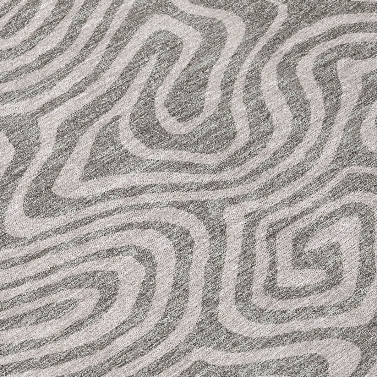 Machine Washable Indoor/ Outdoor Abstract Modern Chantille Rug