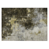 Machine Washable Indoor/ Outdoor Abstract Modern Chantille Rug