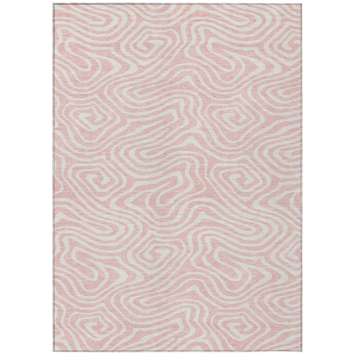 Machine Washable Indoor/ Outdoor Abstract Modern Chantille Rug