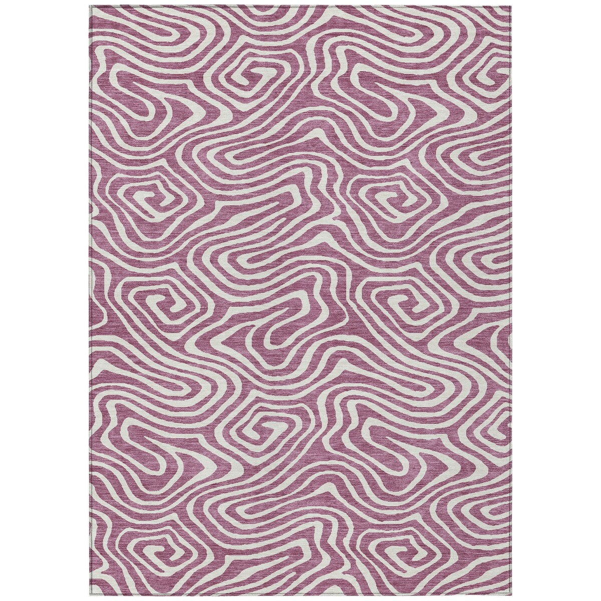 Machine Washable Indoor/ Outdoor Abstract Modern Chantille Rug