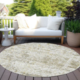 Machine Washable Indoor/ Outdoor Abstract Modern Chantille Rug