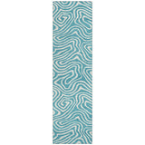 Machine Washable Indoor/ Outdoor Abstract Modern Chantille Rug