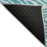 Machine Washable Indoor/ Outdoor Abstract Modern Chantille Rug