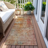 Machine Washable Indoor/ Outdoor Abstract Modern Chantille Rug