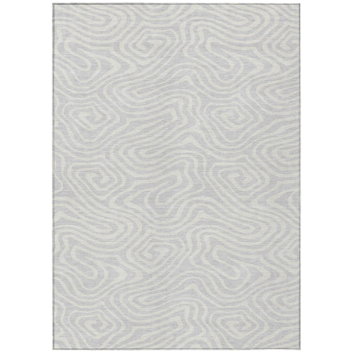 Machine Washable Indoor/ Outdoor Abstract Modern Chantille Rug