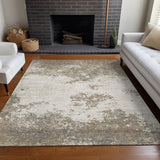 Machine Washable Indoor/ Outdoor Abstract Pixels Chantille Rug