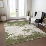 Machine Washable Indoor/ Outdoor Abstract Pixels Chantille Rug
