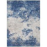 Machine Washable Indoor/ Outdoor Abstract Pixels Chantille Rug