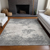 Machine Washable Indoor/ Outdoor Abstract Pixels Chantille Rug