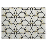 Machine Washable Indoor/ Outdoor Abstract Prism Chantille Rug