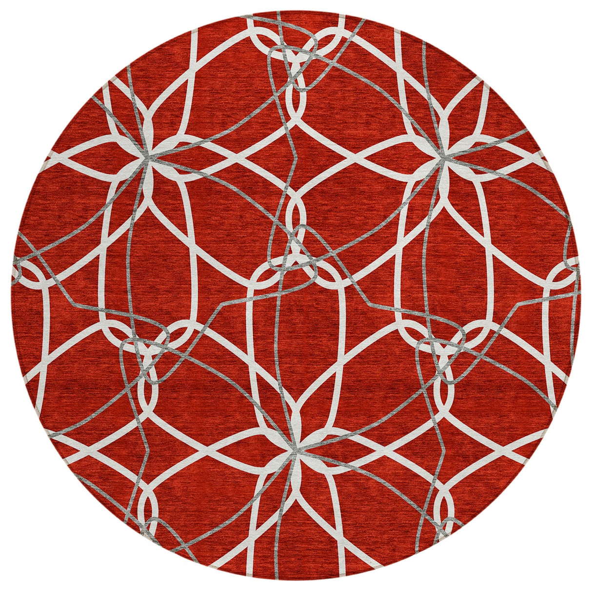 Machine Washable Indoor/ Outdoor Abstract Prism Chantille Rug